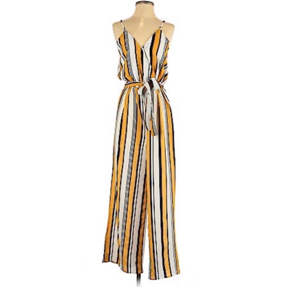 J is for Justify -Yellow/White/Navy Striped Jumper